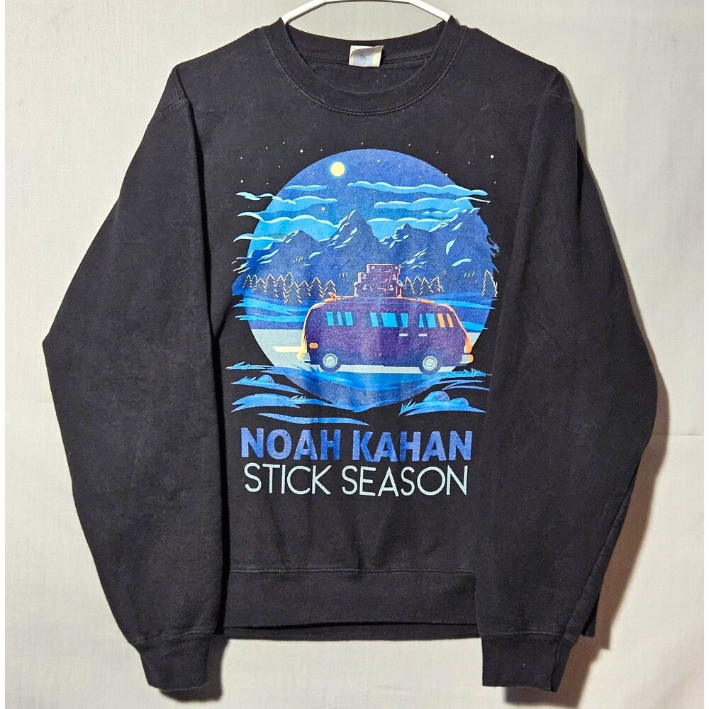 Noah Kahan Stick Season Crewneck Sweatshirt Port & Company Mens M Black Fall